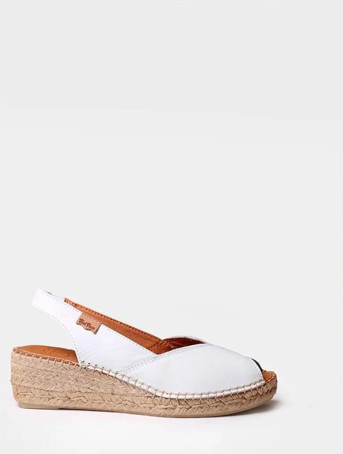 Toni Pons Dames leren espadrille met open neus en sleehak BERNIA-P
