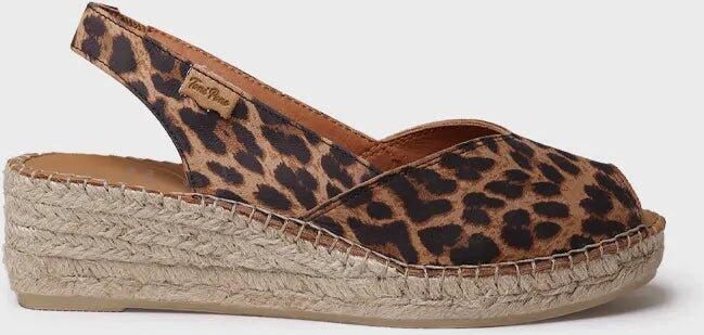 Toni Pons Dames leren espadrille met open neus en sleehak BERNIA-P