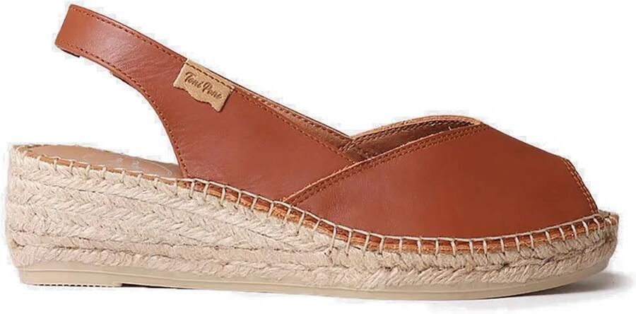 Toni Pons Dames leren espadrille met open neus en sleehak BERNIA-P