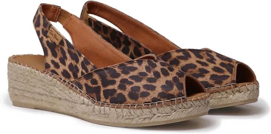 Toni Pons Dames leren espadrille met open neus en sleehak BERNIA-P