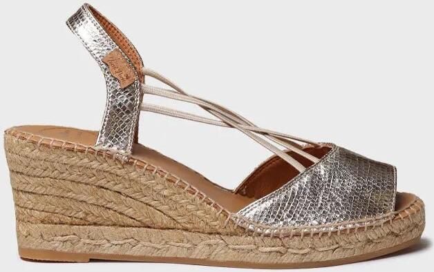 Toni Pons Dames leren espadrille met sleehak en elastiek SABINA-CA
