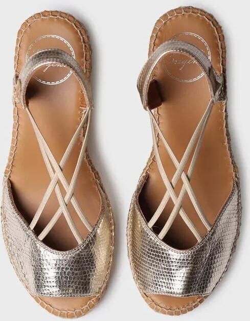Toni Pons Dames leren espadrille met sleehak en elastiek SABINA-CA
