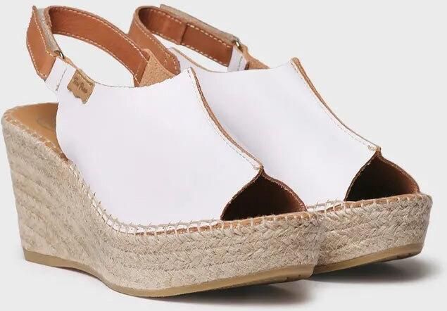 Toni Pons Dames leren espadrille met sleehak en klittenbandsluiting LUGANO-P