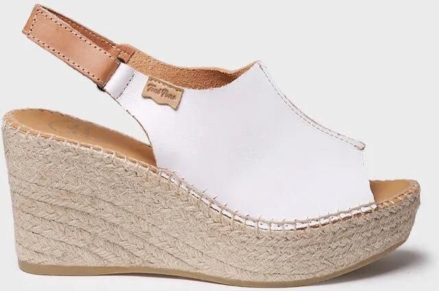 Toni Pons Dames leren espadrille met sleehak en klittenbandsluiting LUGANO-P