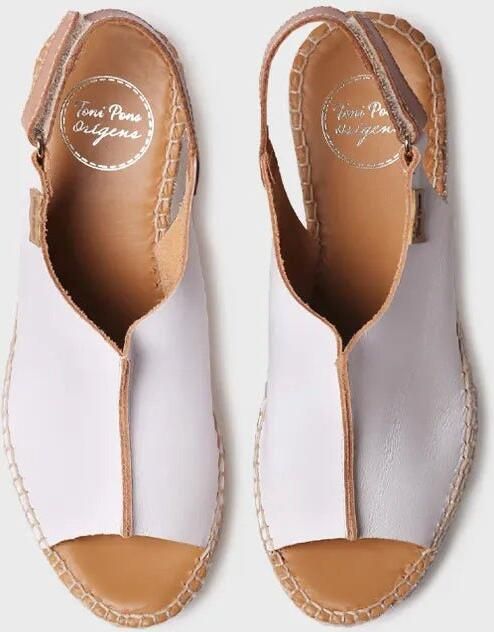 Toni Pons Dames leren espadrille met sleehak en klittenbandsluiting LUGANO-P