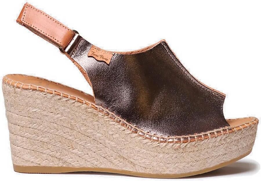Toni Pons Dames leren espadrille met sleehak en klittenbandsluiting LUGANO-P