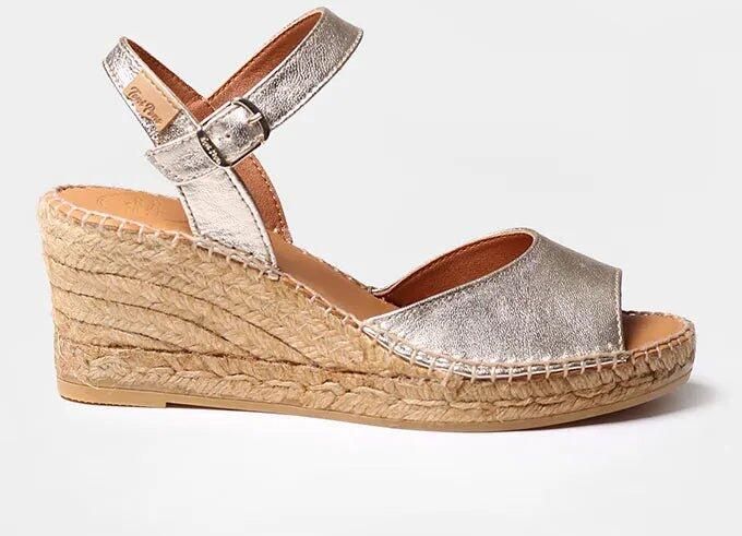 Toni Pons Dames leren espadrille met sleehak SIA-P