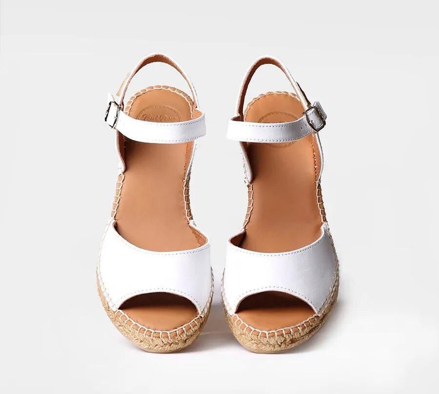 Toni Pons Dames leren espadrille met sleehak SIA-P