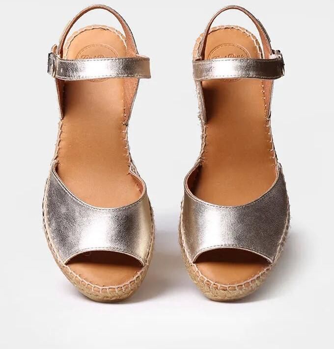 Toni Pons Dames leren espadrille met sleehak SIA-P