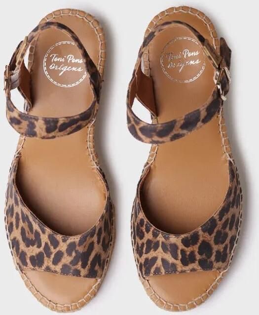 Toni Pons Dames leren espadrille met sleehak SIA-P - Foto 1