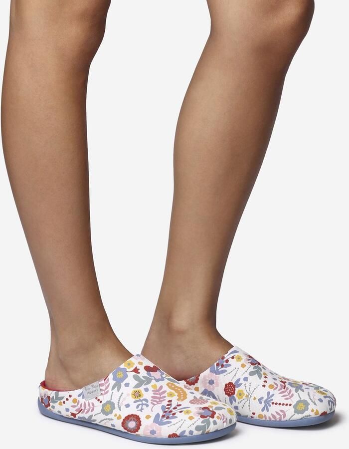 Toni Pons Dames pantoffels van bedrukt katoen in klompstijl MIMI-TJ