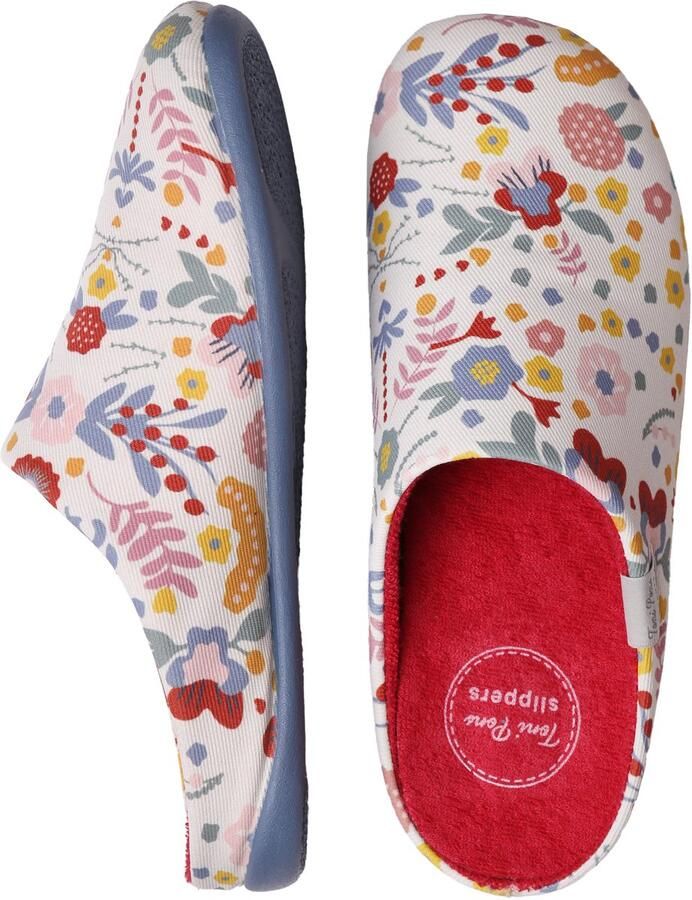 Toni Pons Dames pantoffels van bedrukt katoen in klompstijl MIMI-TJ