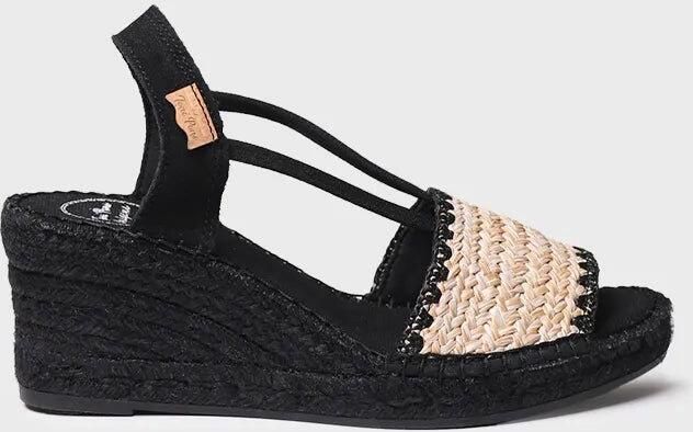Toni Pons Damesespadrille van gevlochten stof met geverfde sleehak SELVA-IP