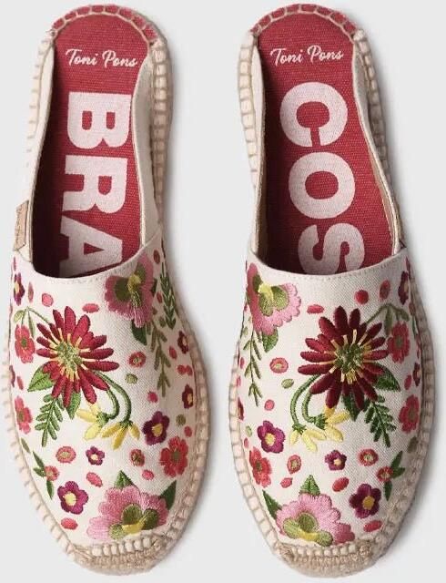 Toni Pons Damesmuiltjes espadrilles met bloemenborduurwerk ROVIRA