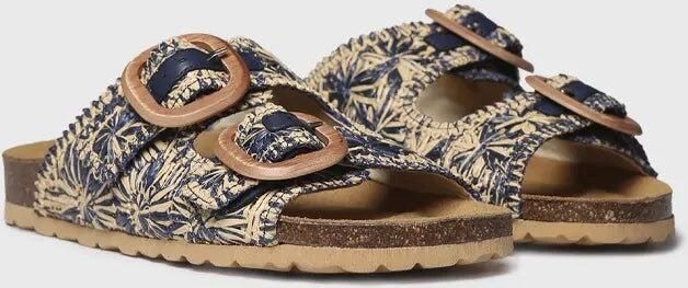 Toni Pons Damessandaal van raffia met bloemenprint GUAM-RF