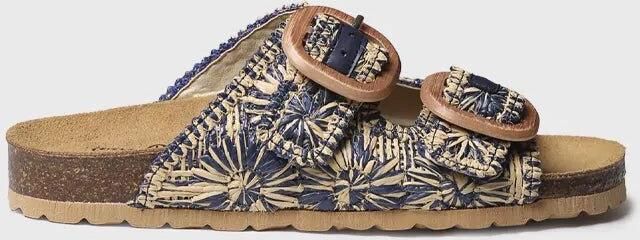 Toni Pons Damessandaal van raffia met bloemenprint GUAM-RF