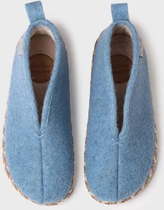 Toni Pons Damesslipper met vilten enkellaarsje in nude DORIA-FP