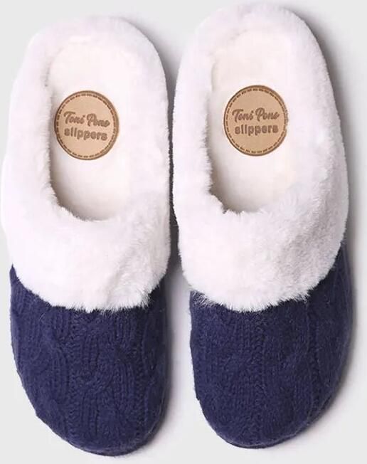 Toni Pons Damesslippers van gevlochten stof en synthetisch bont DELI-SC