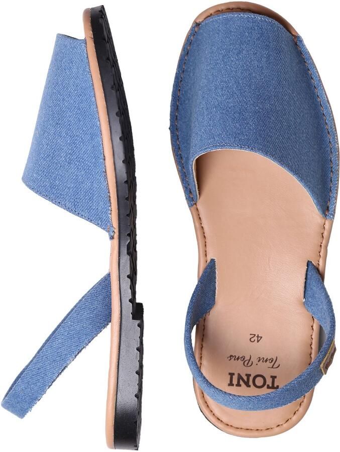Toni Pons Denim sandalen voor heren met leren binnenzool GRAU-TX