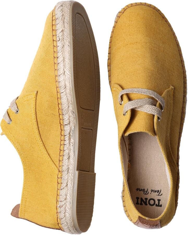 Toni Pons DIXON Heren espadrilles met veters GEEL