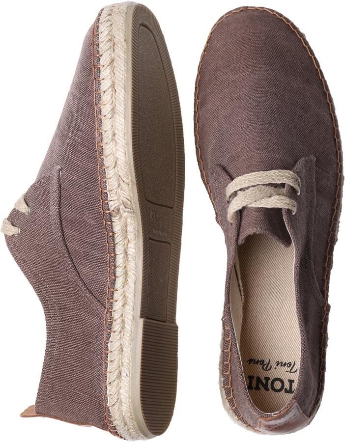 Toni Pons DIXON Heren espadrilles met veters BRUIN