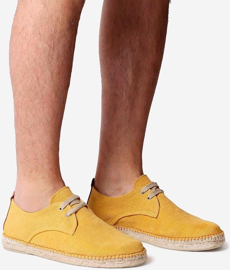 Toni Pons DIXON Heren espadrilles met veters GEEL