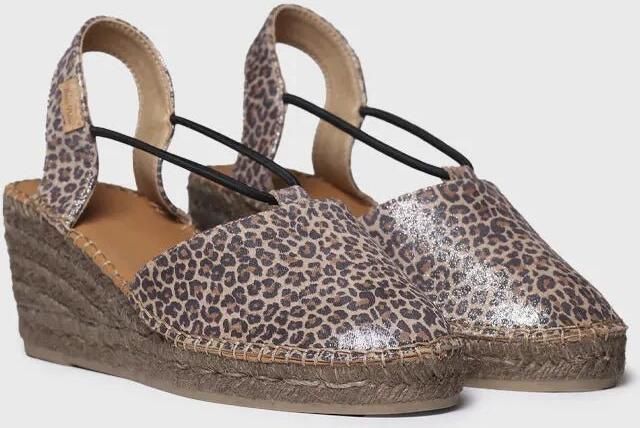 Toni Pons Espadrille met sleehak en dierenprint TELMA-LE