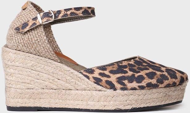 Toni Pons Espadrille met sleehak en dierenprint voor dames Lagos