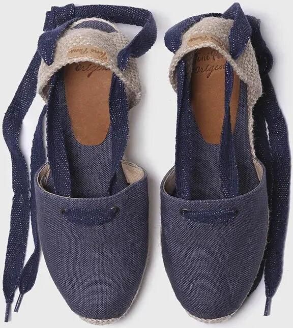 Toni Pons Espadrille met sleehak en linten LISA-NT