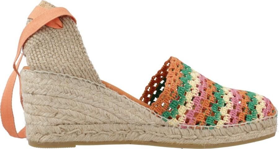 Toni Pons Espadrille met sleehak voor dames in veelkleurig gehaakt patroon GEORGINA