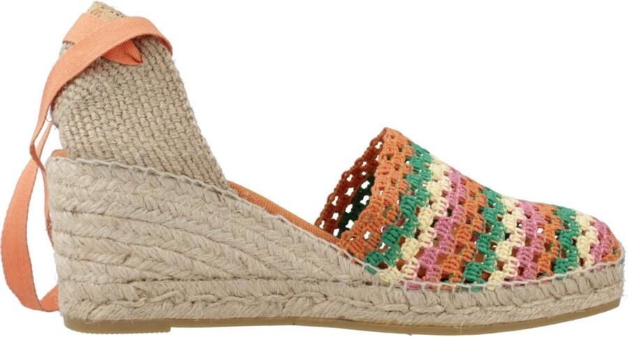 Toni Pons Espadrille met sleehak voor dames in veelkleurig gehaakt patroon GEORGINA