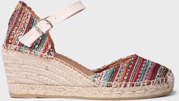 Toni Pons Espadrille met sleehak voor dames in veelkleurige stof JANEL-CH - Foto 1