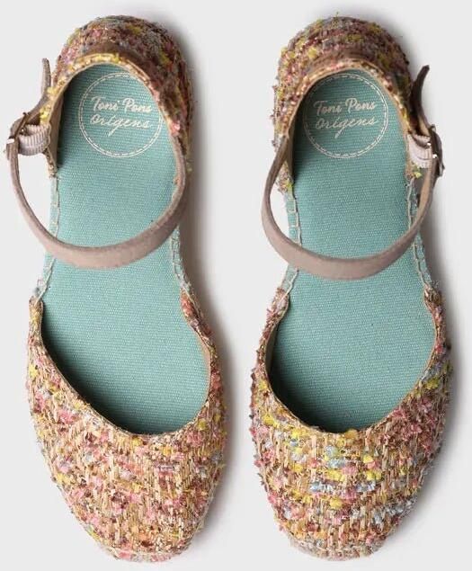 Toni Pons Espadrille met sleehak voor dames in veelkleurige stof JANEL-CO