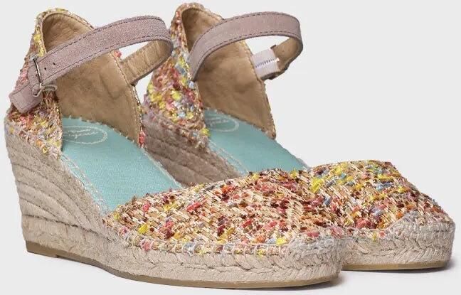 Toni Pons Espadrille met sleehak voor dames in veelkleurige stof JANEL-CO
