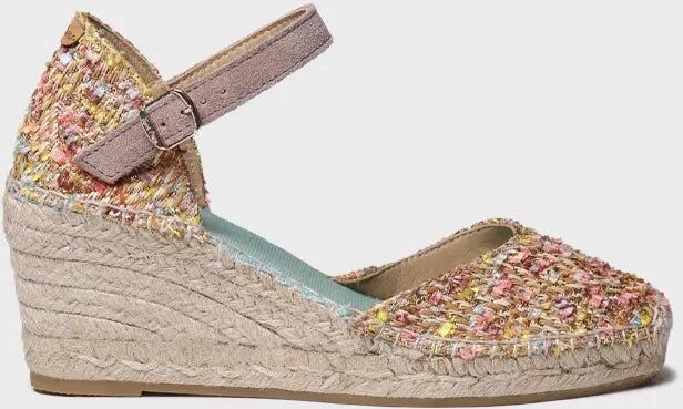 Toni Pons Espadrille met sleehak voor dames in veelkleurige stof JANEL-CO