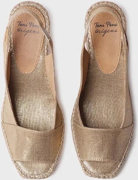 Toni Pons Espadrille met sleehak voor dames van geverfd jute FIORE