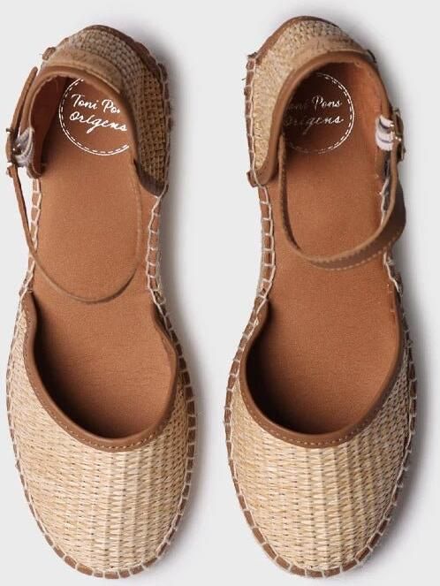 Toni Pons Espadrille met sleehak voor dames van gevlochten raffia SONIA-RP