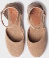 Toni Pons Espadrille met sleehak voor dames van linnen en katoen PIPER-GY - Beige