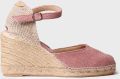 Toni Pons Espadrille met sleehak voor dames van linnen en katoen PIPER-GY - Beige