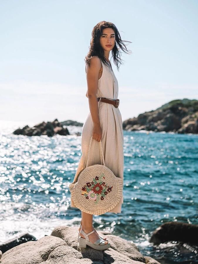 Toni Pons Espadrilles met hak voor dames van gevlochten metallic stof DESIREE