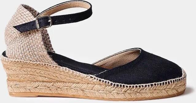 Toni Pons Espadrilles met middelhoge sleehak en striksluiting voor dames ROMINA
