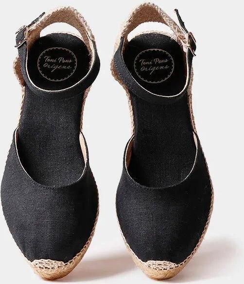 Toni Pons Espadrilles met middelhoge sleehak en striksluiting voor dames ROMINA