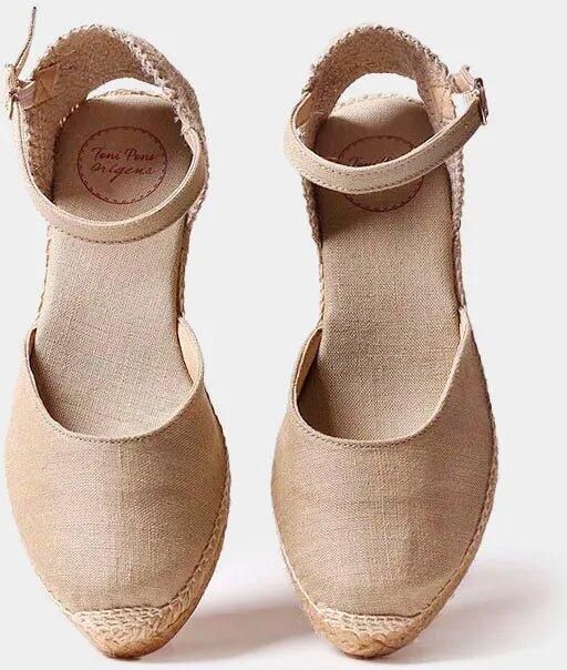 Toni Pons Espadrilles met middelhoge sleehak en striksluiting voor dames ROMINA