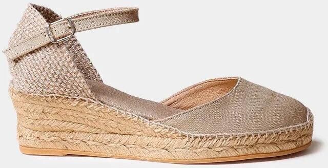 Toni Pons Espadrilles met middelhoge sleehak en striksluiting voor dames ROMINA