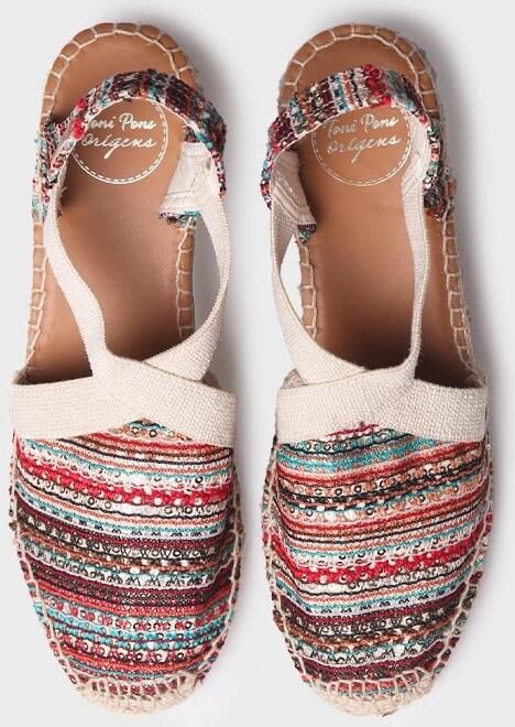 Toni Pons Espadrilles met middelhoge sleehak in veelkleurige stof TERRA-CH