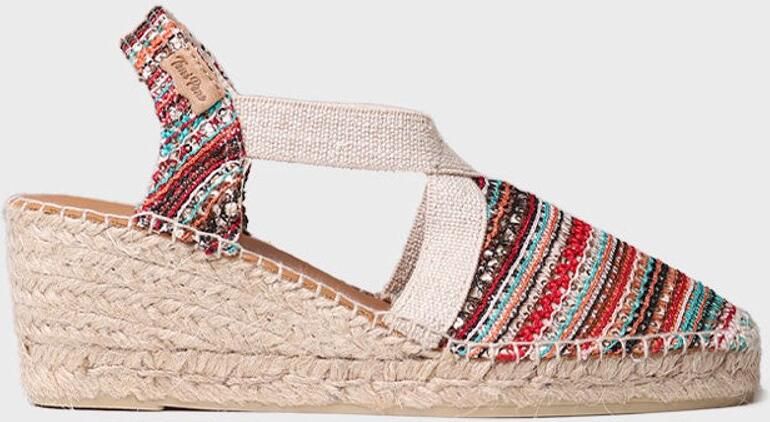 Toni Pons Espadrilles met middelhoge sleehak in veelkleurige stof TERRA-CH