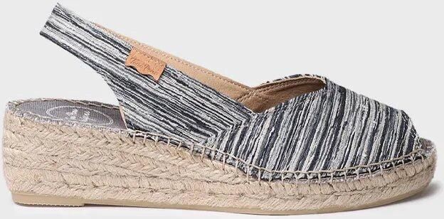 Toni Pons Espadrilles met open neus sleehak en gestreepte stof voor dames BERI-RG