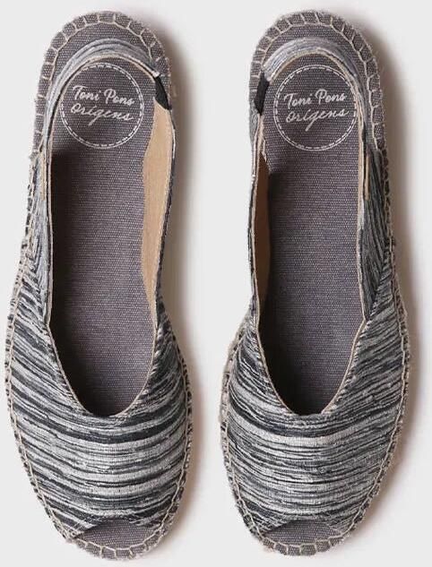 Toni Pons Espadrilles met open neus sleehak en gestreepte stof voor dames BERI-RG