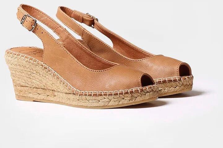 Toni Pons Espadrilles met open teen en sleehak KROATIË