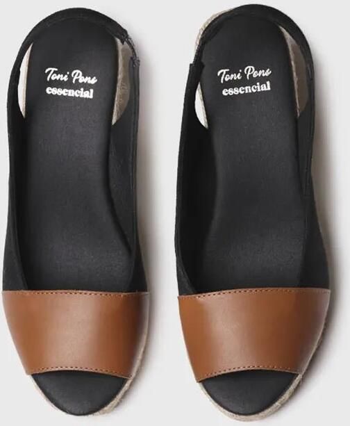 Toni Pons Espadrilles met sleehak en leren details MARINEBLAUW